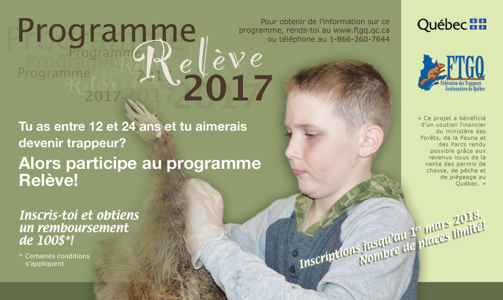 Un programme pour former la relève chez les piégeurs 